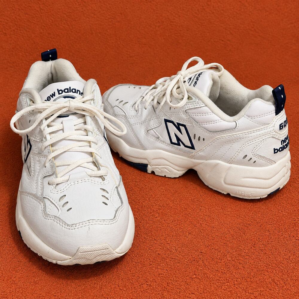 New Balance 608 White Navy Sneakers Women’s 9 Wide D Classic Dad Shoes
